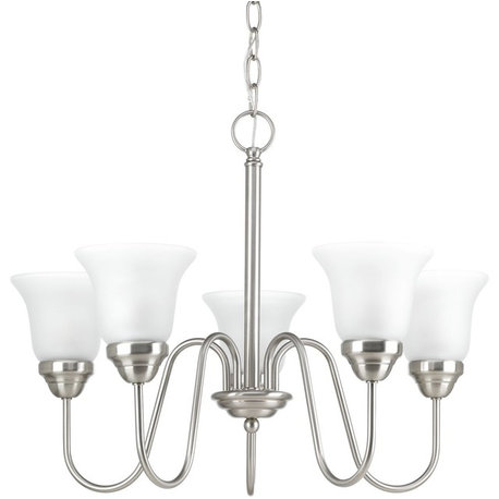 Progress Lighting Classic 5-Light Chandelier, Brushed Nickel