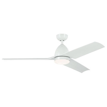 Fit 1 Light 54 in. Indoor Ceiling Fan, White