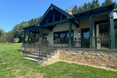 This is an example of a rustic porch design in Other.