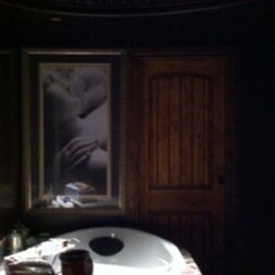 Spa Tub with Marble & Teak Trim - Spot Lights