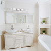 Dakota White Marble Glass 5 LED Bath Bar, Chrome Finish