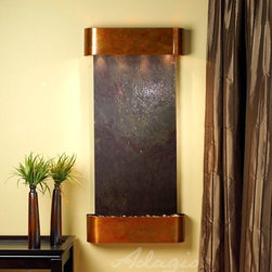 Cascade Springs Indoor Fountain with Rustic Copper and Rajah Featherstone - Indoor Fountains