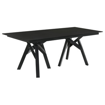 Cortina 79" Wood Dining Table, Black
