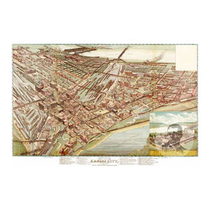 24x36 1890 Hunter New York Vintage Old Panoramic NY City Map