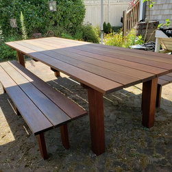 Outdoor Dining Table and Benches - Dining Tables