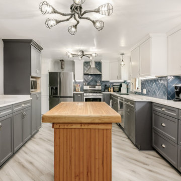 Two-Tone Kitchen Remodel Done With New Kitchen Solvers Legacy Cabinets
