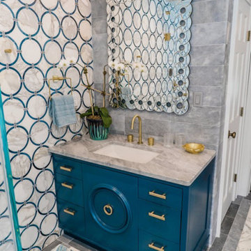 Bathroom Wall Circular Waterjet Mosaic