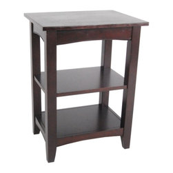 Alaterre Furniture - Alaterre Furniture Shaker Cottage 2-Shelf End Table in Espresso - Side Tables And End Tables