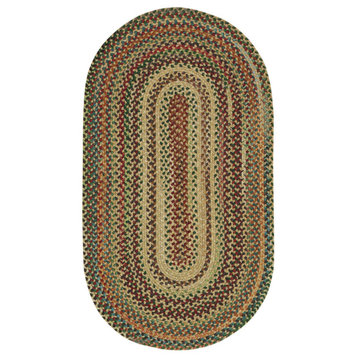 Capel Sherwood Forest Amber 0980_150 Braided Rugs - 36" X 60" Oval