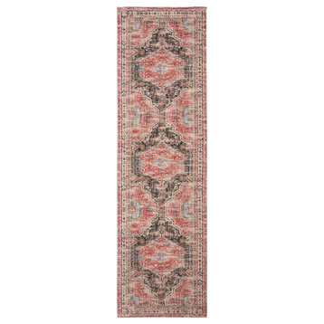 Safavieh Classic Vintage Collection CLV308 Rug, Red/Charcoal, 2'3" X 8'