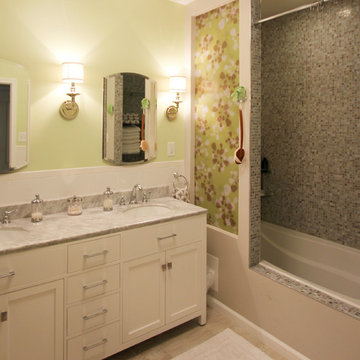 Double White Wood Vanity