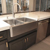 Lange Stainless Steel 32" Double Bowl Farmhouse Undermount Kitchen Sink, Brushed Stainless Steel