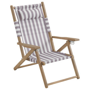 Beach Chair Outdoor Weather-Resistant Wood Folding Chair With Backpack Straps