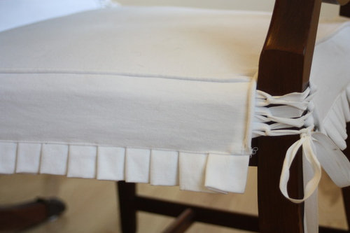 One Sided Chair Pads What Kind Of Fabric For Bottom I Am Having 2 Thick Tie On Chair Pads Made For My New Dr Chairs The Fabric Is Below Toile And So Style Pad White Pic Above