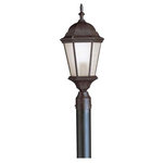 Kichler - Madison Outdoor Post Lantern in Tannery Bronze - The Madison 21.5" 1 light post light features a classic look with its Tannery Bronze finish and clear beveled glass.  The Madison outdoor post light is perfect in a traditional environment.Complete the look by adding coordinating pieces such as Madison 1 Light Pendant Tannery Bronze (9805TZ) and Madison Flush Mount Tannery Bronze (9850TZ).Cleaning instructions: Turn off electric current before cleaning. Clean metal components with a soft cloth moistened with a mild liquid soap solution. Wipe clean and buff with a very soft dry cloth. Under no circumstances should any metal polish be used, as its abrasive nature could damage the protective finish placed on the metal parts. Never wash glass shades in an automatic dishwasher. Instead, line a sink with a towel and fill with warm water and mild liquid soap. Wash glass with a soft cloth, rinse and wipe dry.CSA UL Listed Wet for open or direct exposure to sun, rain or water spray and is ideal for pergolas, lanais, open porches and more. It has a highly durable finish against rain or snow and feature stainless steel mounting hardware.   This light requires 1 , 150W Watt Bulbs (Not Included) UL Certified.