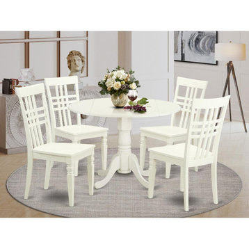 5  PC  Small  Kitchen  Table  set  with  a  Table  and  4  Dining  Chairs ...