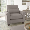 Bush Furniture Hudson Accent Chair with Arms, Beige Herringbone Fabric