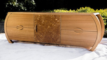 Custom Audio Cabinet in Japanese Tamo, Ash, English Chestnuty