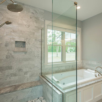 Balanced Blended Style with a Post and Beam Feature.