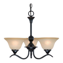 Oil Rubbed Bronze 3 Light Chandelier - Chandeliers
