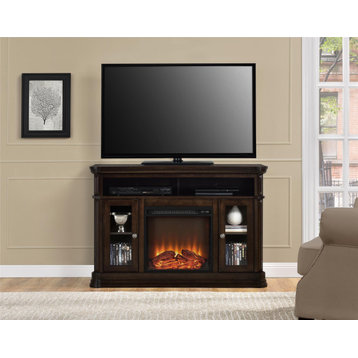 Ameriwood Home Brooklyn Electric Fireplace TV Console up to 50", Espresso