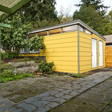 Modern-Shed man cave and home office