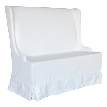 ATLANTIC BEACH DINING BENCH - SUN BLEACHED WHITE