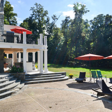 Exterior Remodel Turns Home Backyard into Gorgeous Retreat in Great Falls, Va