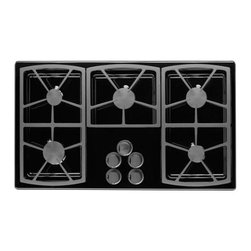 Dacor Classic 36" Gas Cooktop, Black Liquid Propane | SGM365BLP - Cooktops