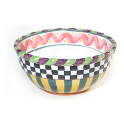 Piccadilly Mixing Bowl - Large | MacKenzie-Childs - Serving And Salad Bowls