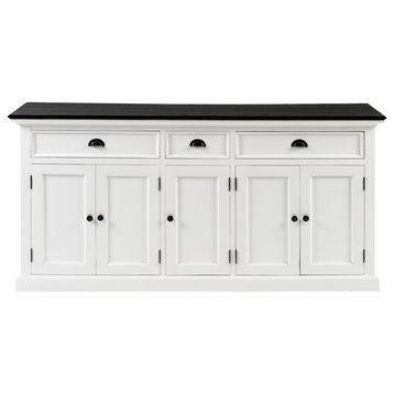 Classic White and Black Halifax Contrast Buffet