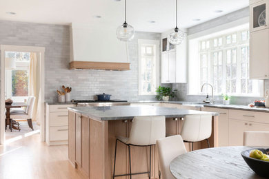 Inspiration for a coastal kitchen remodel in Seattle