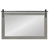 Cates Rustic Wall Mirror, Gray 40x26