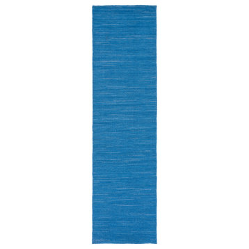 Safavieh Kilim Klm125L Solid Color Rug, Blue, 2'3"x9'