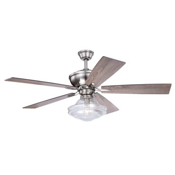 Vaxcel, Huntley 52" Satin Nickel LED Ceiling Fan