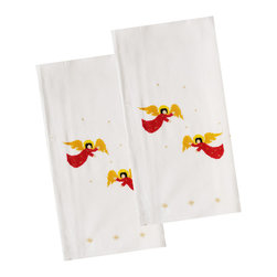 The Designs of Distinction - Holiday Guest Towels, Set of 2, Angel - Towels