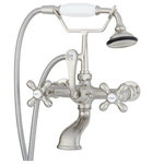Canyon Bath - Wall-mount Faucet with British Telephone Handle, Brushed Nickel - PRODUCT DETAILS
