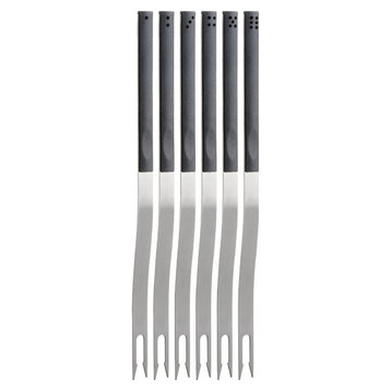 Trudeau Stainless Steel Domino Fondue Fork, Set of 6