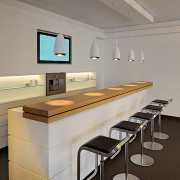 OVO ES111 Pendant, White Finish with White and Chrome Shade