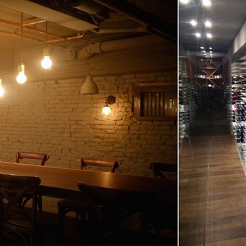 Glass Wine Cellar and Tasting Room at Origines French Restaurant
