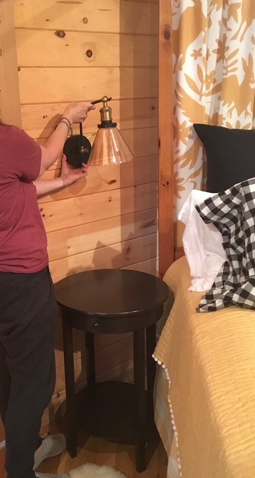 Which height to hang these bedside wall lamps?