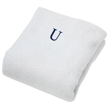 Monogrammed Beach Pool Chair Towel Slip Cover, U