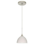 Besa Lighting - Besa Lighting 1XT-4679KR-SN Brella - One Light Cord Pendant with Flat Canopy - Brella has a classical bell shape that complementsBrella One Light Cor Bronze Chalk Glass *UL Approved: YES Energy Star Qualified: n/a ADA Certified: n/a  *Number of Lights: Lamp: 1-*Wattage:50w GY6.35 Bi-pin bulb(s) *Bulb Included:Yes *Bulb Type:GY6.35 Bi-pin *Finish Type:Bronze