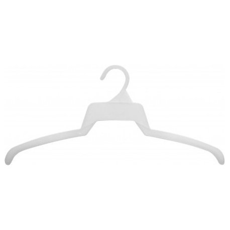 Light Plastic Top Hanger, White Finish, Box of 500