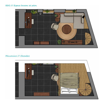 Création d'une mezzanine, rénovation pour optimisation d'espace