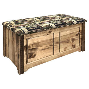 Waterfall Blanket Chest Cedar Bottom Transitional Decorative Trunks By Rustic Red Door Company Houzz