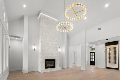 Minimalist living room photo in Houston
