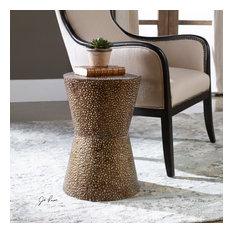 cylinder drum accent table