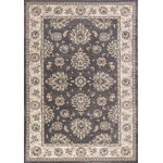 KAS Rugs & Home - Avalon 5608 Gray and Ivory Kashan Rug, 7'10"x9'10" - Avalon 5608 Grey/Ivory Kashan 7'10" x 9'10". Machine-Made of 100% Polypropylene with No Backing. Made in Turkey. Vacuum regularly & spot clean stains. Professional cleaning recommended periodically.