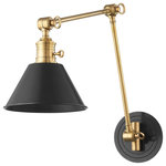 Hudson Valley Lighting - Garden City 1-Light 23" Wall Sconce With Articulating Arm Aged Old Bronze - Garden City's adjustable sconces embody the tradition of ingenious American design. Restoration style shapes the industrial socket holder and rings the machined details on the cast metal backplate. We wire Garden City with an on/off switch, making it ideal for a bedside reading lamp or as a replacement fixture in historic homes that lack a separate wall switch.